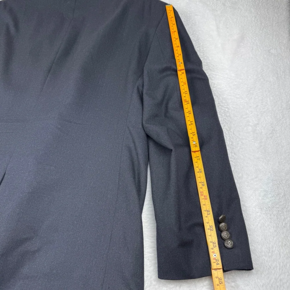 Jos. A. Bank Blazer Mens 48R Navy Blue Wool Cashmere Crest Button Sports Coat